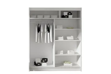 Presto Garderob 58x150 cm - Svart - Förvaring - Sko- & klädförvaring - Garderober & garderobssystem