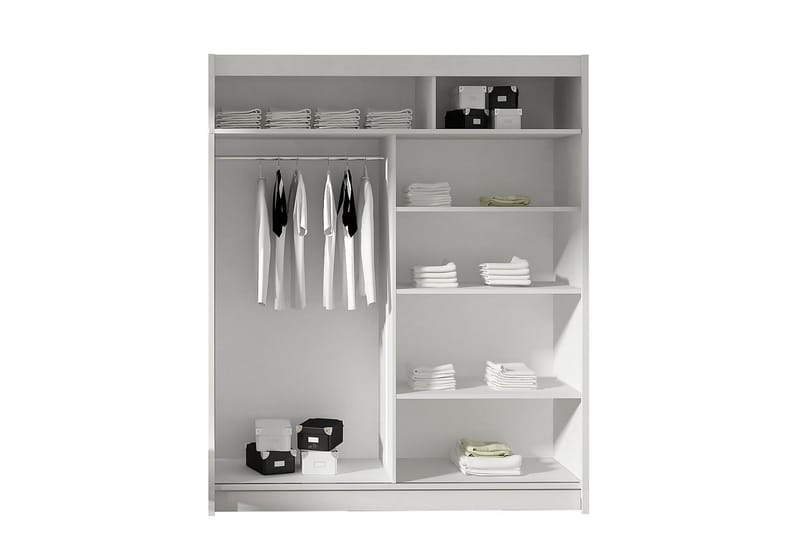 PRESTO Garderob 58x150 cm Svart/Vit - Svart/Vit - Förvaring - Sko- & klädförvaring - Garderober & garderobssystem