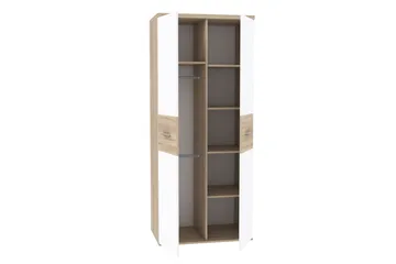 Priesmeyer Garderob 80x189 cm - Brun/Vit - Förvaring - Sko- & klädförvaring - Garderober & garderobssystem