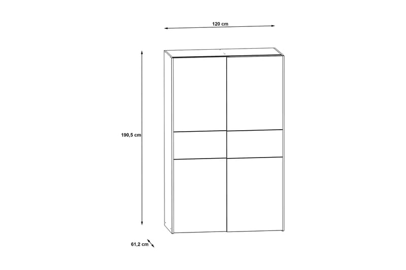 PULESTRI Soffbord 110 cm Vit/Brun - Förvaring - Sko- & klädförvaring - Garderober & garderobssystem