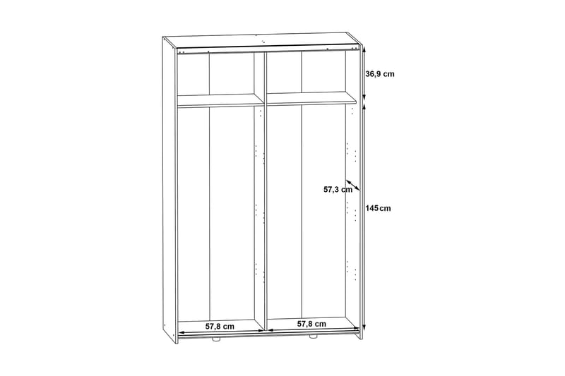 PULESTRI Soffbord 110 cm Vit/Brun - Förvaring - Sko- & klädförvaring - Garderober & garderobssystem