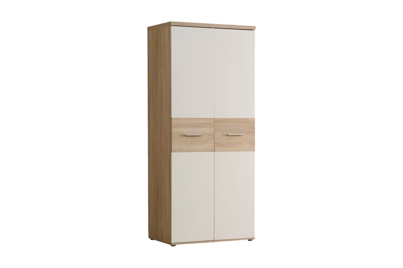 PURLPIT Garderob 80x189 cm Brun/Vit - Brun/Vit - Förvaring - Sko- & klädförvaring - Garderober & garderobssystem