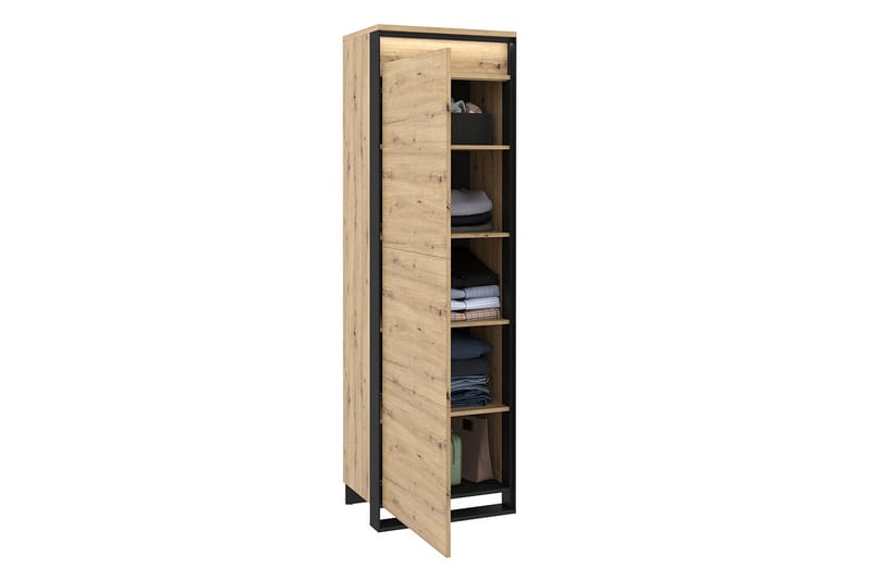 QUANT Garderob 41x60 cm Ek/Svart - Ek/Svart - Förvaring - Sko- & klädförvaring - Garderober & garderobssystem