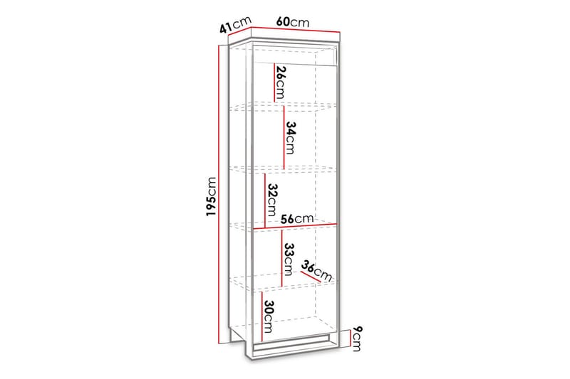 QUANT Garderob 41x60 cm Ek/Svart - Ek/Svart - Förvaring - Sko- & klädförvaring - Garderober & garderobssystem