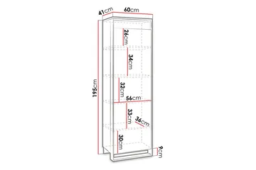 Quant Garderob 41x60 cm - Ek/Svart - Förvaring - Sko- & klädförvaring - Garderober & garderobssystem