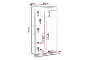 Quant Garderob 50x95 cm - Ek/Svart - Förvaring - Sko- & klädförvaring - Garderober & garderobssystem