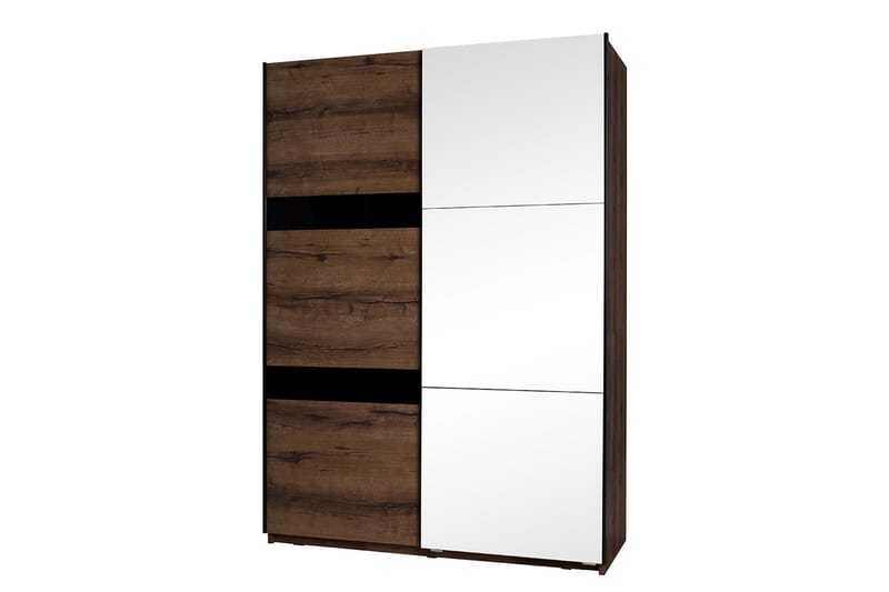 RARICK Garderob 150x68,5x215 cm - Ek|Svart - Förvaring - Sko- & klädförvaring - Garderober & garderobssystem