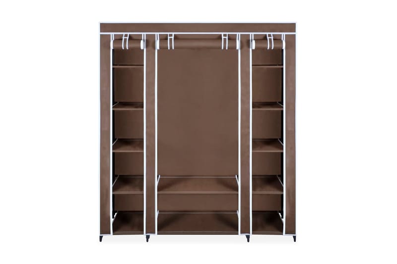 Resegarderob med fack och stänger 45x150x176 cm brun - Brun - Förvaring - Sko- & klädförvaring - Garderober & garderobssystem