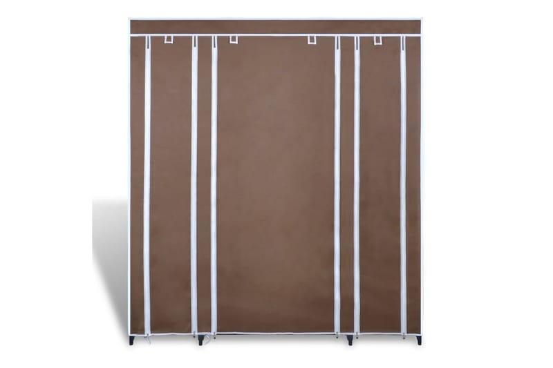 Resegarderob med fack och stänger 45x150x176 cm brun - Brun - Förvaring - Sko- & klädförvaring - Garderober & garderobssystem