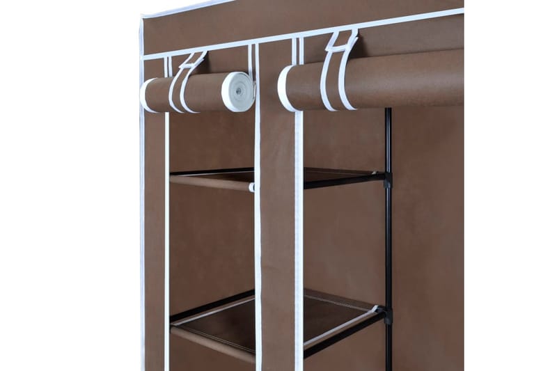 Resegarderob med fack och stänger 45x150x176 cm brun - Brun - Förvaring - Sko- & klädförvaring - Garderober & garderobssystem