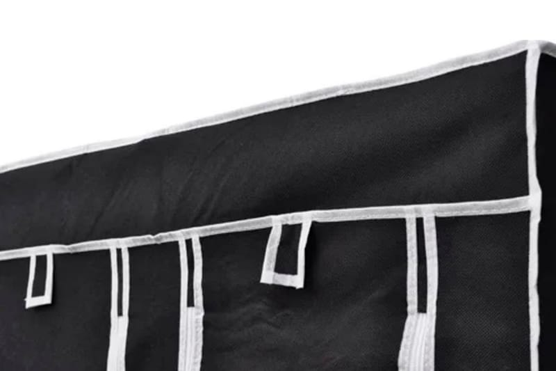 Resegarderob tyg 2 st svart - Svart - Garderober & garderobssystem
