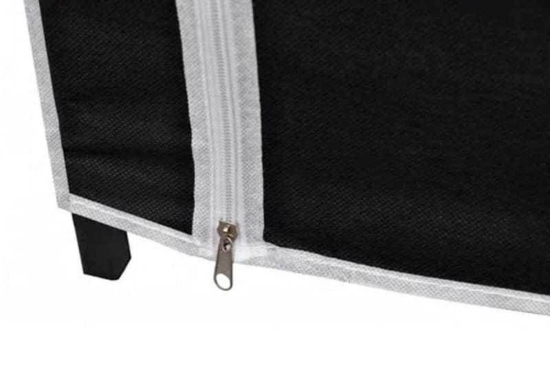 Resegarderob tyg 2 st svart - Svart - Garderober & garderobssystem