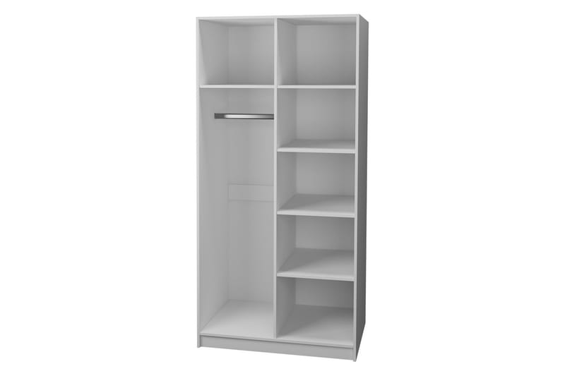 RICK Garderob 100x64x216 cm - Vit - Förvaring - Sko- & klädförvaring - Garderober & garderobssystem
