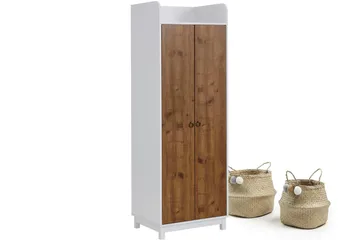 Shellake Garderob 62x60 cm - Vit/Natur - Förvaring - Sko- & klädförvaring - Garderober & garderobssystem