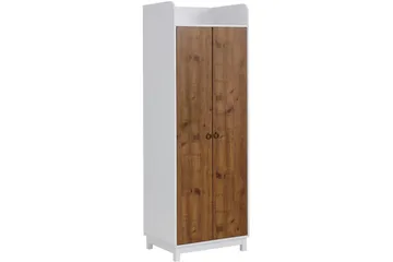 Shellake Garderob 62x60 cm - Vit/Natur - Förvaring - Sko- & klädförvaring - Garderober & garderobssystem