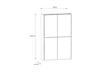 Shipts Garderob 42x120 cm - Natur/Mörkgrå - Förvaring - Sko- & klädförvaring - Garderober & garderobssystem