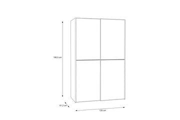 Shipts Garderob 62x120 cm - Vit - Förvaring - Sko- & klädförvaring - Garderober & garderobssystem