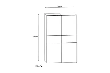Shipts Garderob 62x120 cm - Vit/Brun - Förvaring - Sko- & klädförvaring - Garderober & garderobssystem