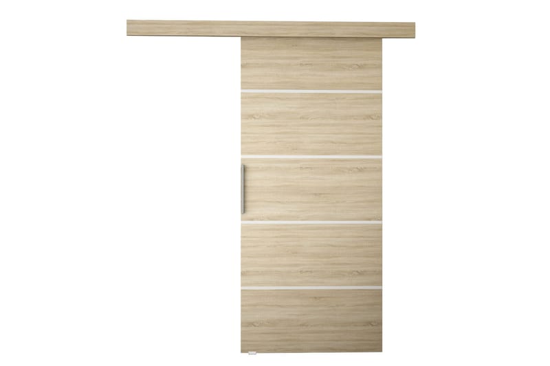 Skjutdörr ELVERUM LED-belysning - Ek - Förvaring - Sko- & klädförvaring - Garderober & garderobssystem - Garderobsdörr - Skjutdörrar garderob