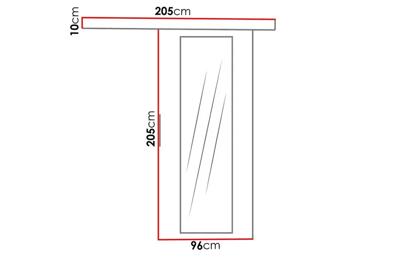 Skjutdörr ELVERUM - Vit - Förvaring - Sko- & klädförvaring - Garderober & garderobssystem - Garderobsdörr - Skjutdörrar garderob