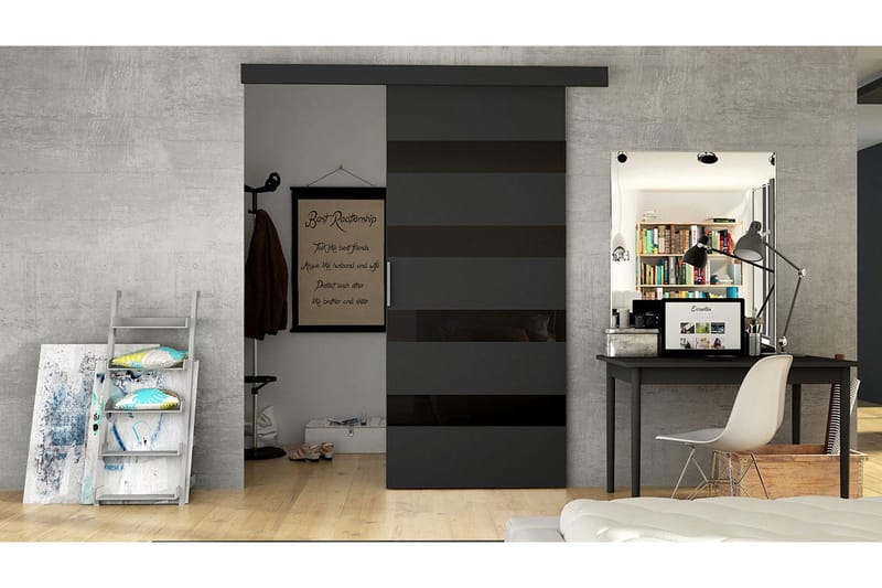 Skjutdörr MARTI, Svart