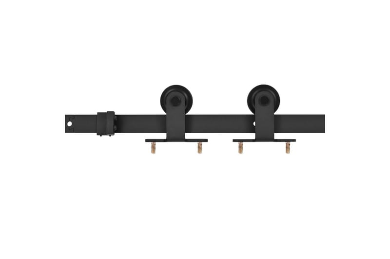 Skjutdörr med beslag 100x210 cm massiv furu - Brun - Förvaring - Sko- & klädförvaring - Garderober & garderobssystem