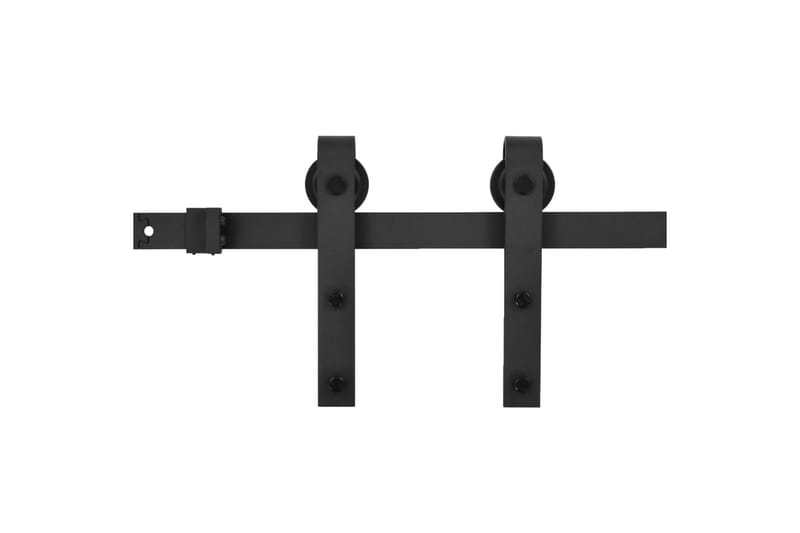 Skjutdörr med beslag 100x210 cm massiv furu - Brun - Förvaring - Sko- & klädförvaring - Garderober & garderobssystem