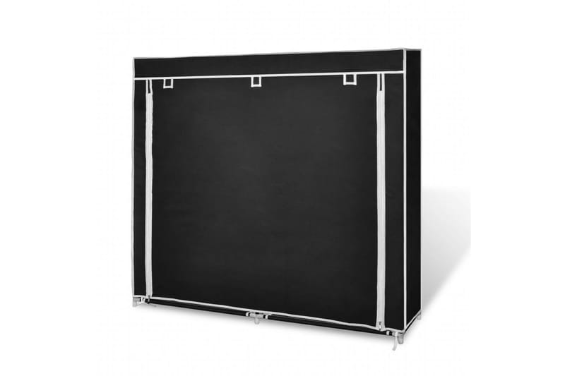 Skogarderob med överdrag 115x28x110 cm svart - Svart - Förvaring - Sko- & klädförvaring - Garderober & garderobssystem