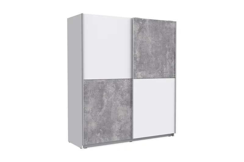 Slosser Garderob 170x191 cm - Grå - Förvaring - Sko- & klädförvaring - Garderober & garderobssystem