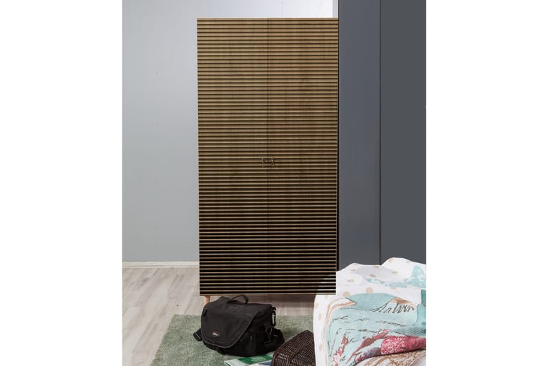STENBYN Garderob 90 cm Brun - Förvaring - Sko- & klädförvaring - Garderober & garderobssystem