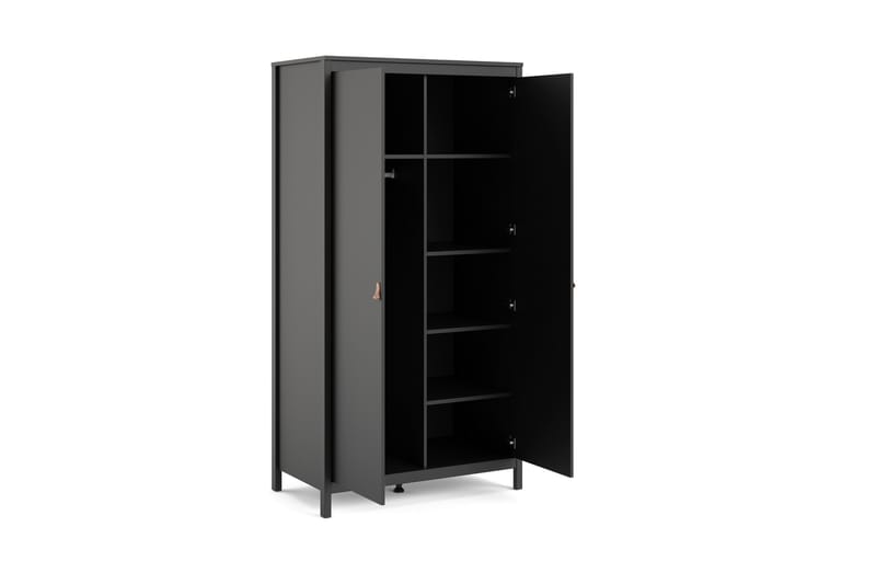 STOLFERS Garderob 58x102 cm Svart/Natur - Förvaring - Sko- & klädförvaring - Garderober & garderobssystem