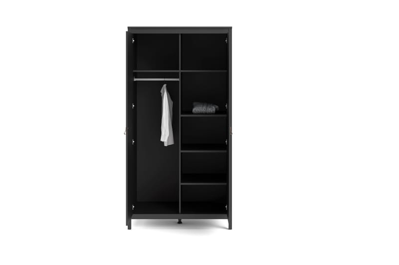 STOLFERS Garderob 58x102 cm Svart/Natur - Förvaring - Sko- & klädförvaring - Garderober & garderobssystem