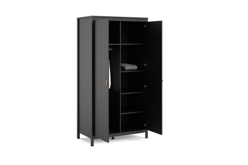 STOLFERS Garderob 58x102 cm Svart/Natur - Förvaring - Sko- & klädförvaring - Garderober & garderobssystem