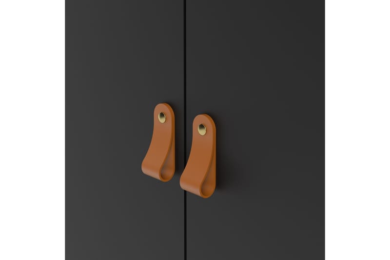STOLFERS Garderob 58x102 cm Svart/Natur - Förvaring - Sko- & klädförvaring - Garderober & garderobssystem