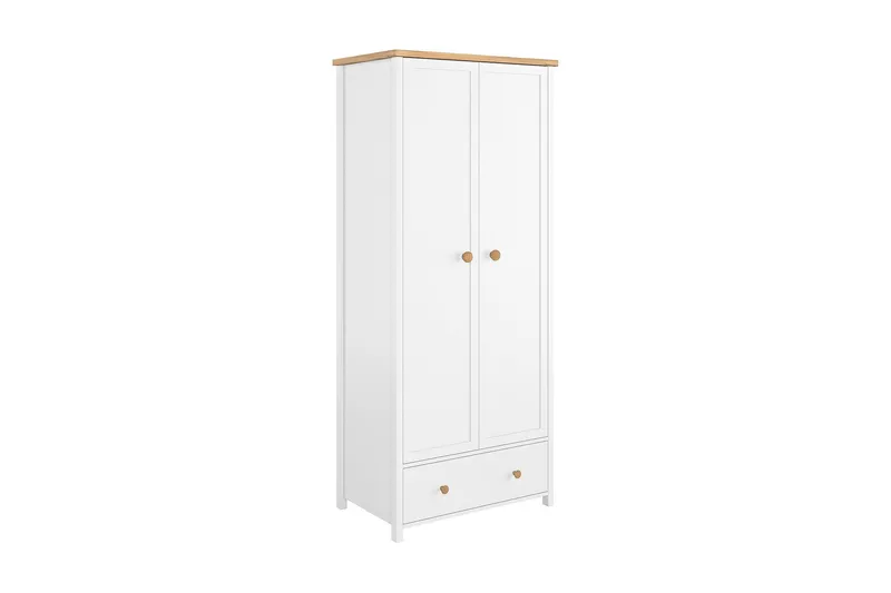 Story Garderob 85 cm i Målat Trä, Vit