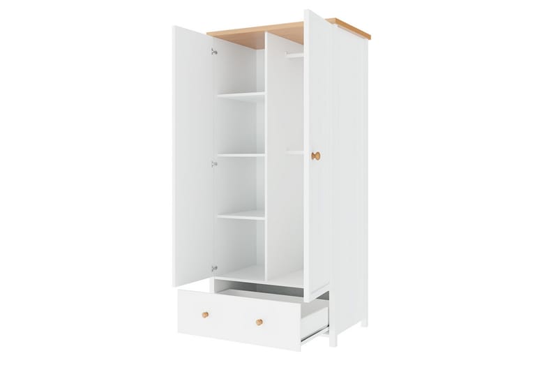 STORY Garderob 85x52x196 cm - Vit - Förvaring - Sko- & klädförvaring - Garderober & garderobssystem