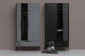 Swichor Garderob 180 cm - Svart - Förvaring - Sko- & klädförvaring - Garderober & garderobssystem