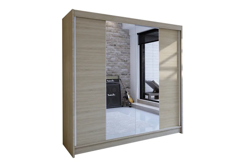 Talin Garderob 180x58x215 cm - Beige - Förvaring - Sko- & klädförvaring - Garderober & garderobssystem