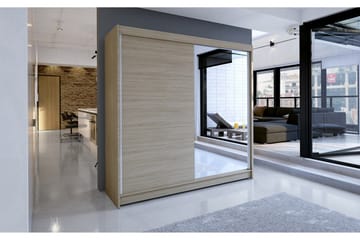 Talin Garderob 180x58x215 cm LED-belysning - Beige - Förvaring - Sko- & klädförvaring - Garderober & garderobssystem