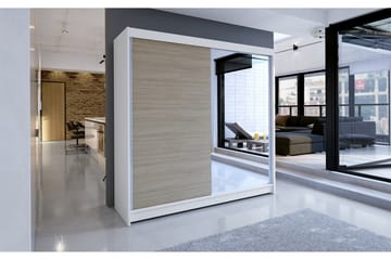 Talin Garderob 180x58x215 cm LED-belysning - Vit/Beige - Förvaring - Sko- & klädförvaring - Garderober & garderobssystem
