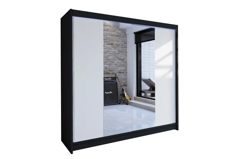 Talin Garderob 180x58x215 cm - Vit - Förvaring - Sko- & klädförvaring - Garderober & garderobssystem