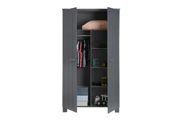 Tenney Garderob 111 cm - Stålgrå Tall - Förvaring - Sko- & klädförvaring - Garderober & garderobssystem