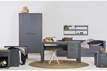 Tenney Garderob 111 cm - Stålgrå Tall - Förvaring - Sko- & klädförvaring - Garderober & garderobssystem