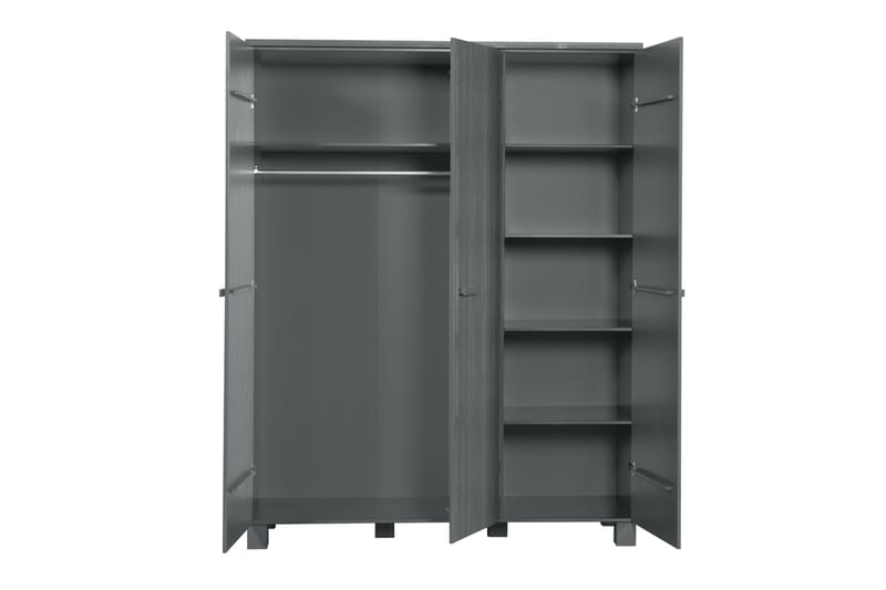 Tenney Garderob 158 cm - Stålgrå Tall - Förvaring - Sko- & klädförvaring - Garderober & garderobssystem