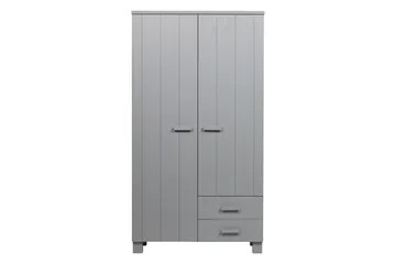 Tenney Garderob med 2 Lådor 111 cm - Grå Tall - Förvaring - Sko- & klädförvaring - Garderober & garderobssystem