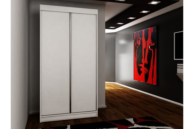 TOP Garderob 100x62x200 cm - Vit - Förvaring - Sko- & klädförvaring - Garderober & garderobssystem