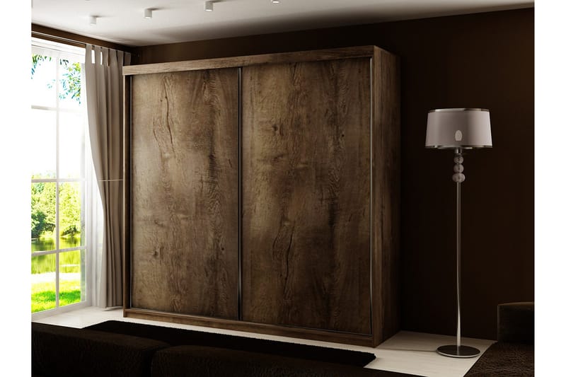 Top Garderob 200x62x200 cm - Brun/Mörk Ask - Förvaring - Sko- & klädförvaring - Garderober & garderobssystem