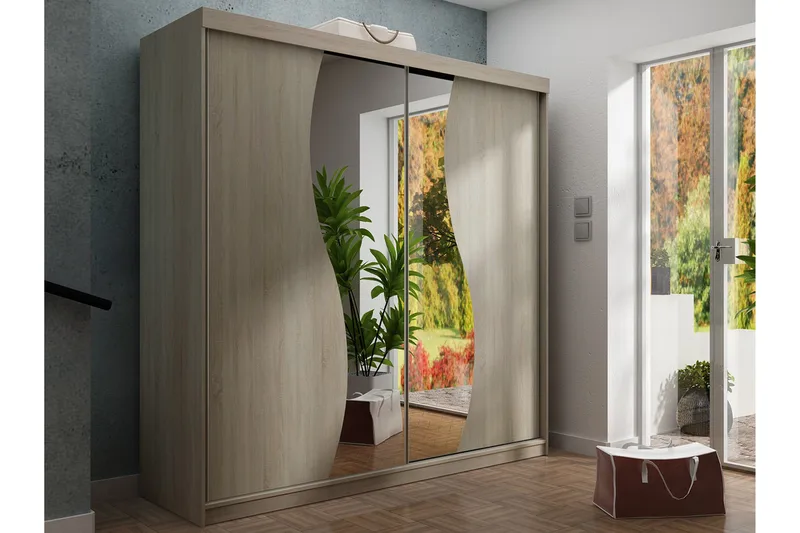 Top Garderob 200x62x200 cm - Ek - Förvaring - Sko- & klädförvaring - Garderober & garderobssystem