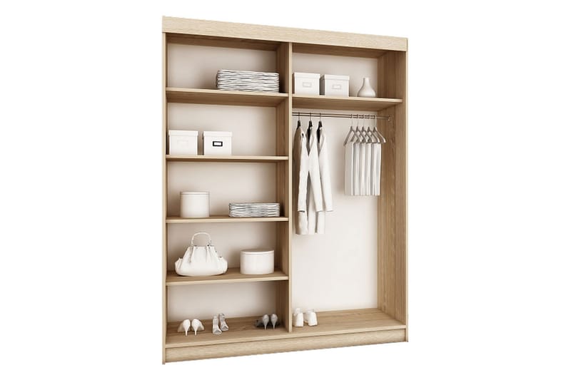 TOP Garderob 62x150 cm Mörkt askträ - Mörkt askträ - Förvaring - Sko- & klädförvaring - Garderober & garderobssystem