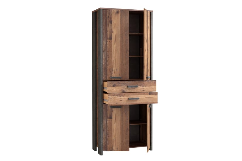 TORRAFERRE Garderob 87x221 cm Brun/Grå - Förvaring - Sko- & klädförvaring - Garderober & garderobssystem